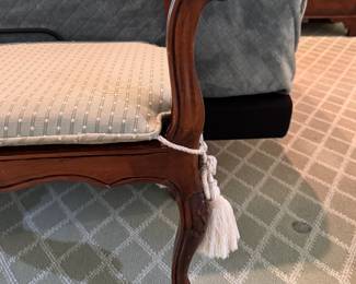 French-style bench woven seat needs repair 
