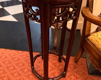Chinese rosewood side table/plant stand     21"h x 9.5"d 