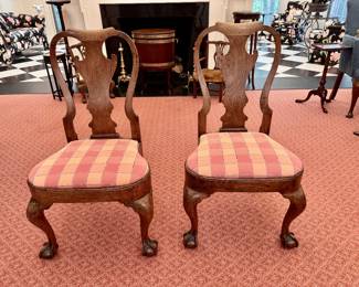 Pr.  Georgian side chairs 