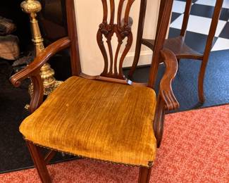 Miniature Chippendale-style chair  24"h x 16.5"w x 12.5"d 