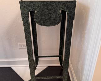 Marble top faux painted iron stand  32"h x 12 square