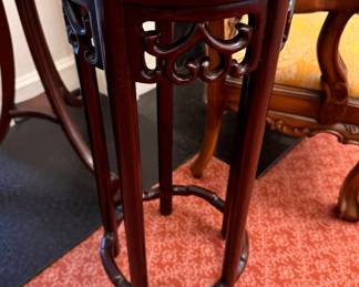 Chinese rosewood side table/plant stand     21"h x 9.5"d 