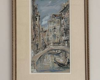 Pr. Bruno Martini (atttrib) gouaches frame size 23"h x 15"w
