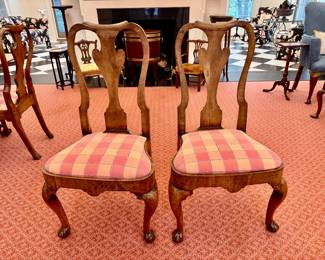Associated pair of Georgian side chairs