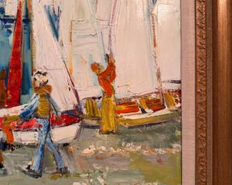 Yolande Ardissone (1927-2024) oil on canvas     26.5"h x 33"w canvas size 