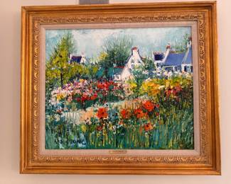 Yolande Ardissone (1927-2024) oil on canvas   22"h x 26.5.w canvas size