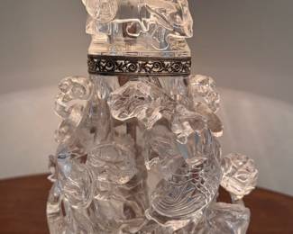 Chinese rock crystal table lamp   28"h 