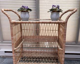 Lane Venture all-weather wicker bar cart     40"h x 39"w x 17.5"d 