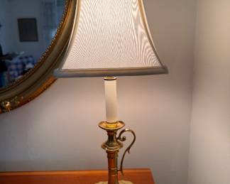 Brass candlestick lamp 22"h 