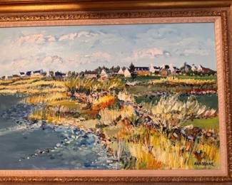Yolande Ardissone (1927-2024) oil on canvas   24.5"h x 37"w canvas size