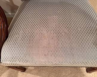 Pr. Georgian-style lolling chairs   1 as is  40"h x 29"w x 28"d 
