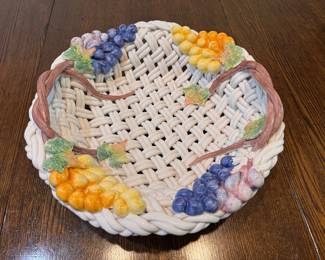 Italian ceramic basket 