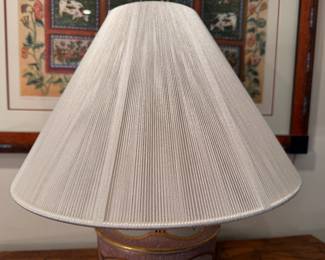 Floral porcelain table lamp  20" h 
