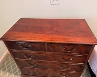 Mahogany Georgian-style chest  33"h x 34"w x 18"d  - 2 available 