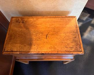 Antique chest on stand   22"h x 19"w x 11"d