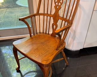 Six English Windsor armchairs 40"h x 20.5"d x 20"d  seat height 18.5"
