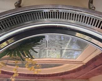 12 Sterling 10" plates monogramed K  3664 grams