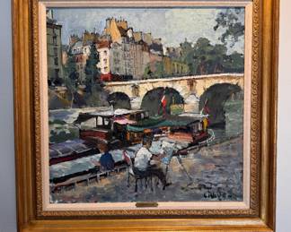 Contstantin Kluge (1912-2003) oil on canvas 26.5" x 26.5" canvas size 
