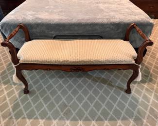 French-style bench woven seat needs repair 