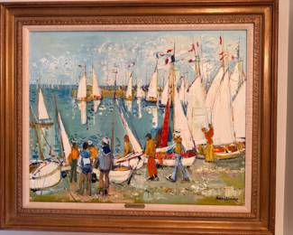 Yolande Ardissone (1927-2024) oil on canvas     26.5"h x 33"w canvas size 