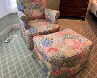 Lounge chair & ottoman - some wear