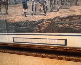 Henry Thomas Alken hand colored engraving " A Promising Field"  17"h x 25"w