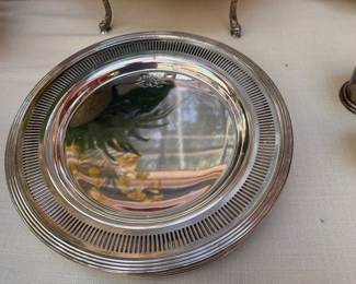 12 Sterling 10" plates monogramed K  3664 grams