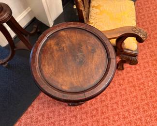 Chinese rosewood side table/plant stand     21"h x 9.5"d 