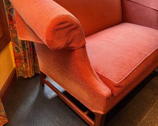 Chippendale-style camelback settee 33"h x 57"w  