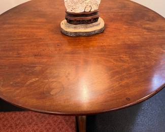 Queen Anne tilt-top table 27"h x 36"d 