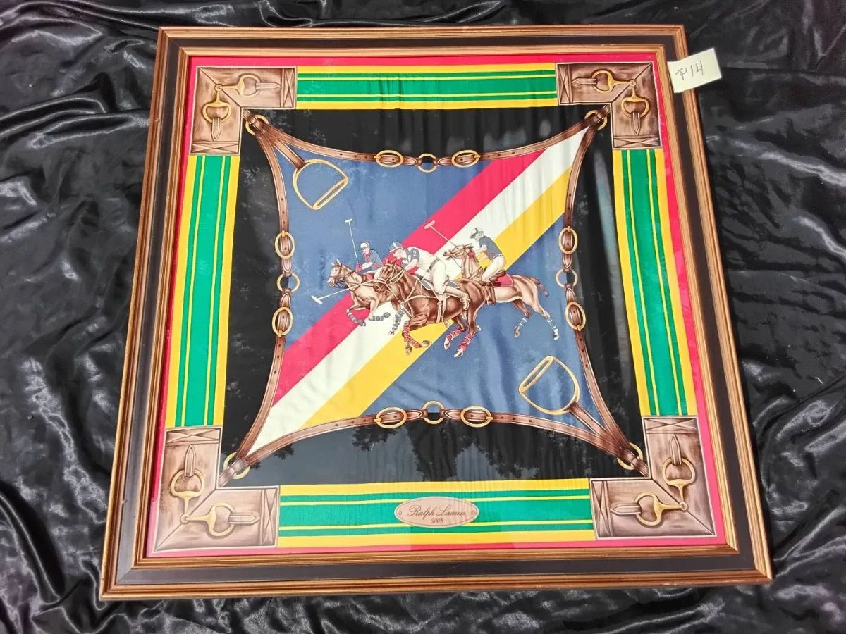 01 Large Framed Ralph Lauren Scarf