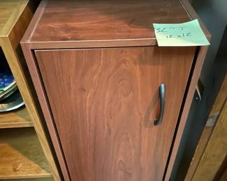 Small Dark Faux Wood Cabinet