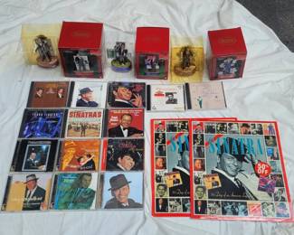 Frank Sinatra Lot 14 CDs, 3 Figurines, 2 Calendars