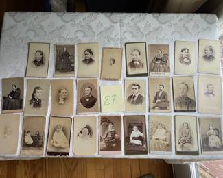 Lot Of Antique Victorian Small Cabinet Card Photographs