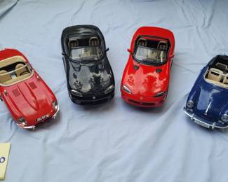 4 Bburago Scale Model Cars including Porsche, Jaguar, Viper Made in Italy