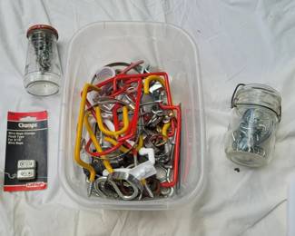 Large Lot of Storage Hooks and Hardware