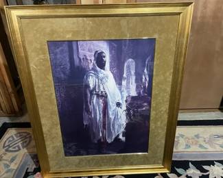 framed reproduction of The Moorish Chief by Eduard Charlemont