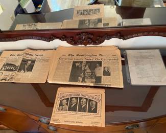 Lot Of Vintage Southington, CT Newspapers And Antique 1867 Plantsville, CT Document