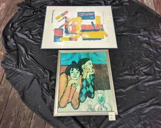 Reproduction Picasso And Signed Abstract Art