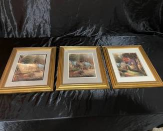 Set Of Three Thomas Kinkade Prints
