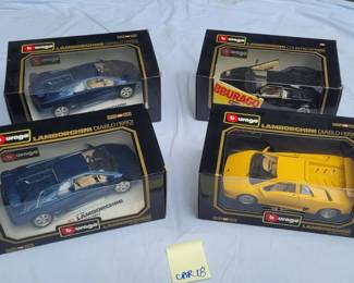 Lot of 4 Bburago Scale Model Lamborghini Cars New in Box