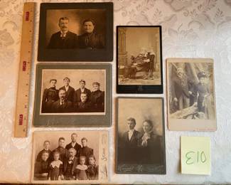 Lot Of 6 Antique Victorian Cabinet Card Photographs
