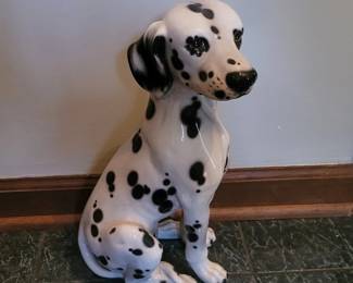 Large 15 Dalmatian Dog Statue Figure Made in Italy