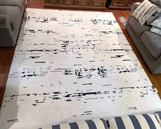 Black And White Modern Contemporary Rug
