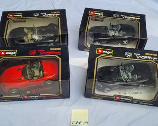 Lot of 4 Bburago Dodge Viper Scale Model Cars New in Box