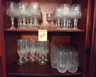 Large Set Of Crystal Glassware Longchamp By Cristal Darques Durand