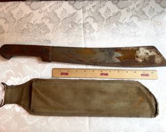 Vintage Kiffe Japan Machete With Canvas Case