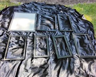 Lot Of Various Sized Black Picture Frames