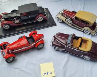 Lot of 4 Scale Model Cars including Bburago, Alfa Romeo, Packard