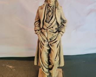 Statue Figurine of Man in Coat, Made in Italy